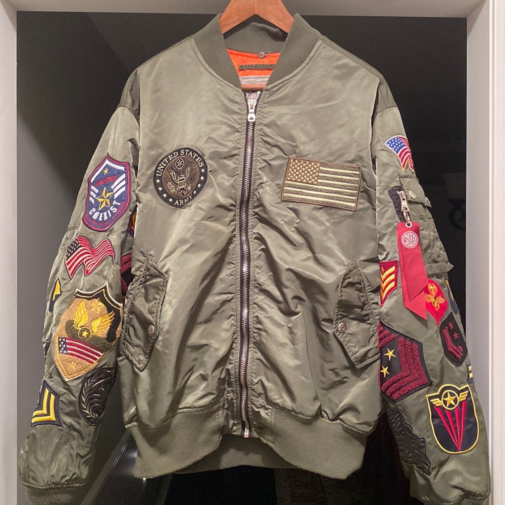 Smoke Rise Army Green Bomber/Flight Jacket